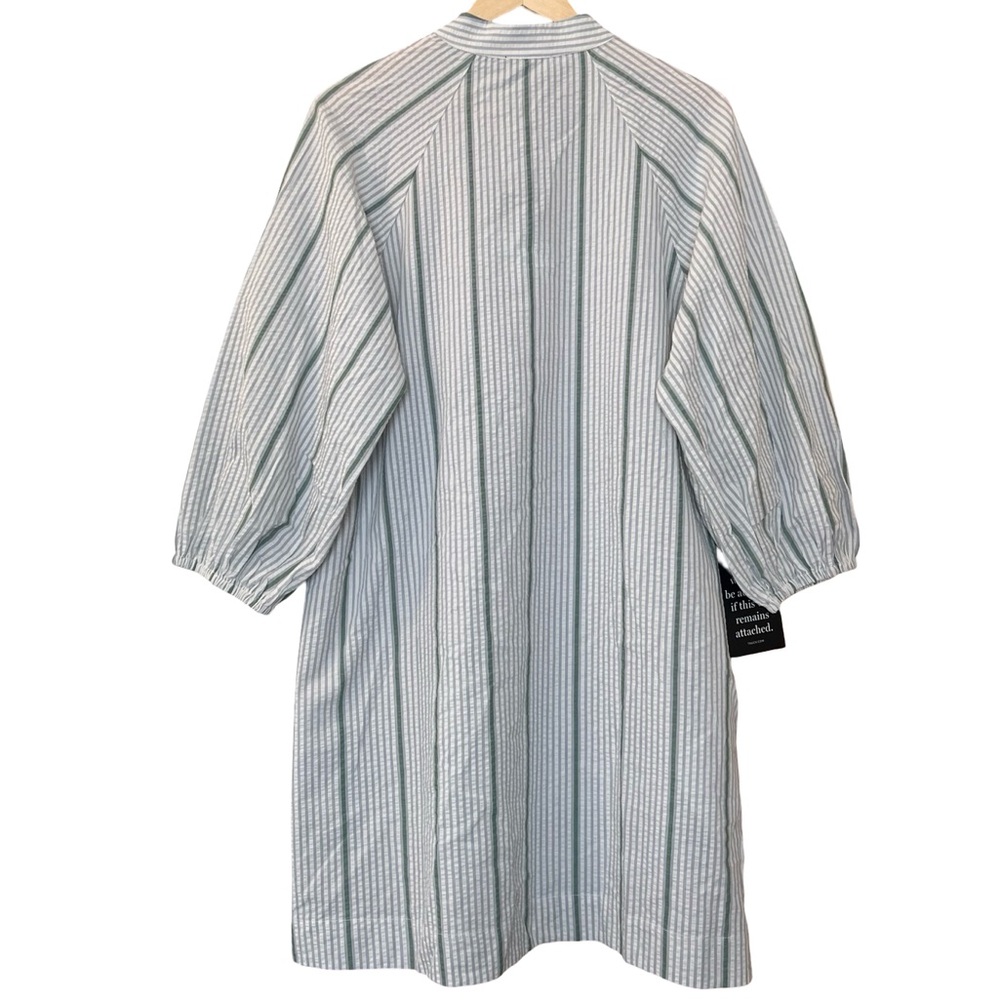 Tuckernuck Dress Mondego Stripe Seersucker Mini Maryse Caftan Sz XL - Picture 3 of 10